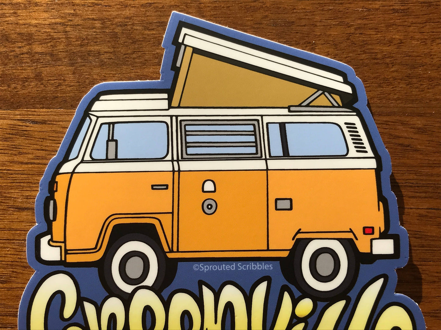 Greenville Sticker - South Carolina VW Travel Bus SC