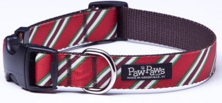 Oxford Dog Collar - Dad's Tie Burgundy