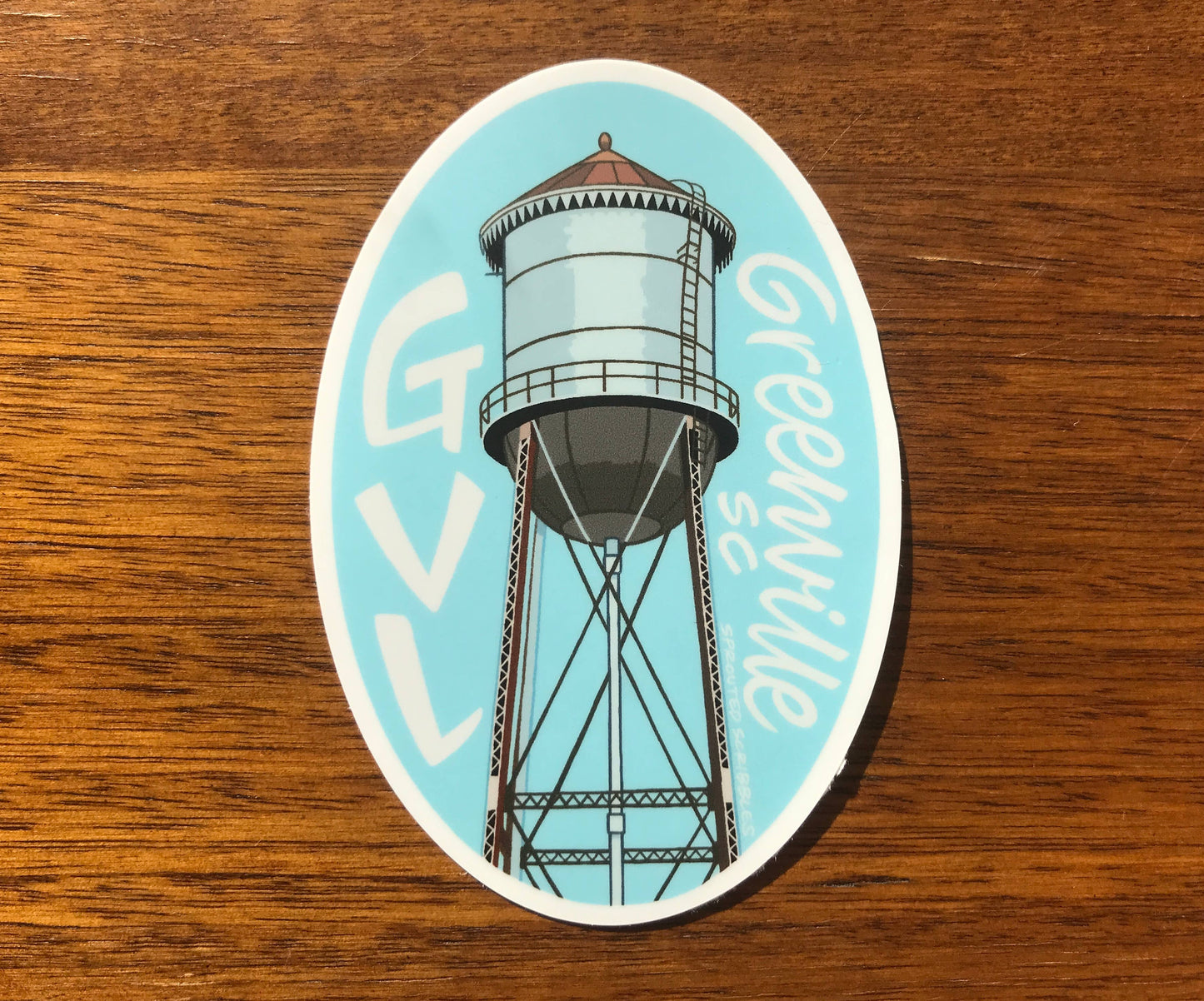 Greenville Sticker - SC Water Tower South Carolina GVL