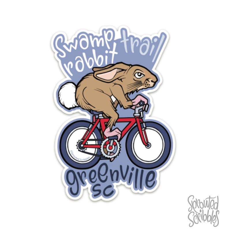 Greenville Sticker - Swamp Rabbit Trail South Carolina SC