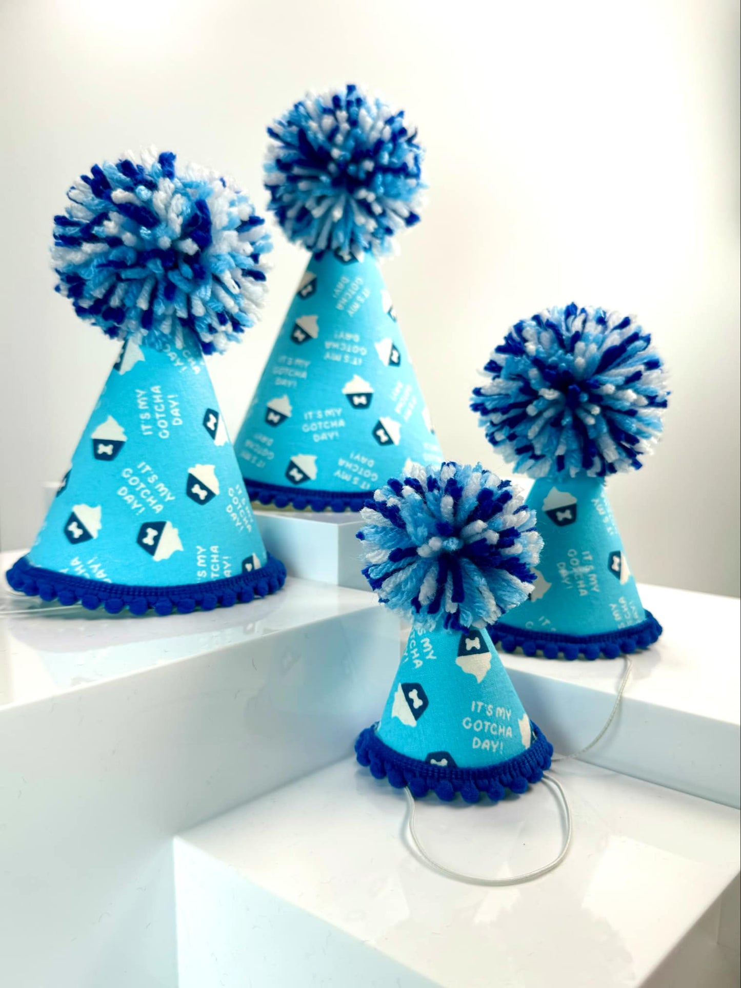 Gotcha Day Cupcake Blue Party Hat
