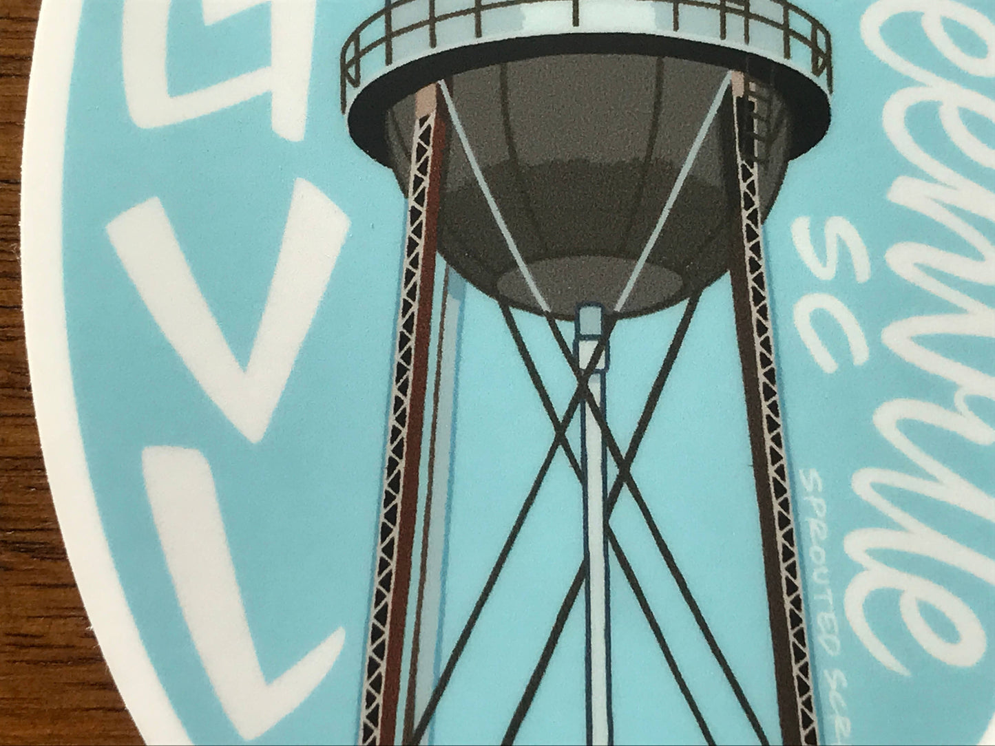 Greenville Sticker - SC Water Tower South Carolina GVL