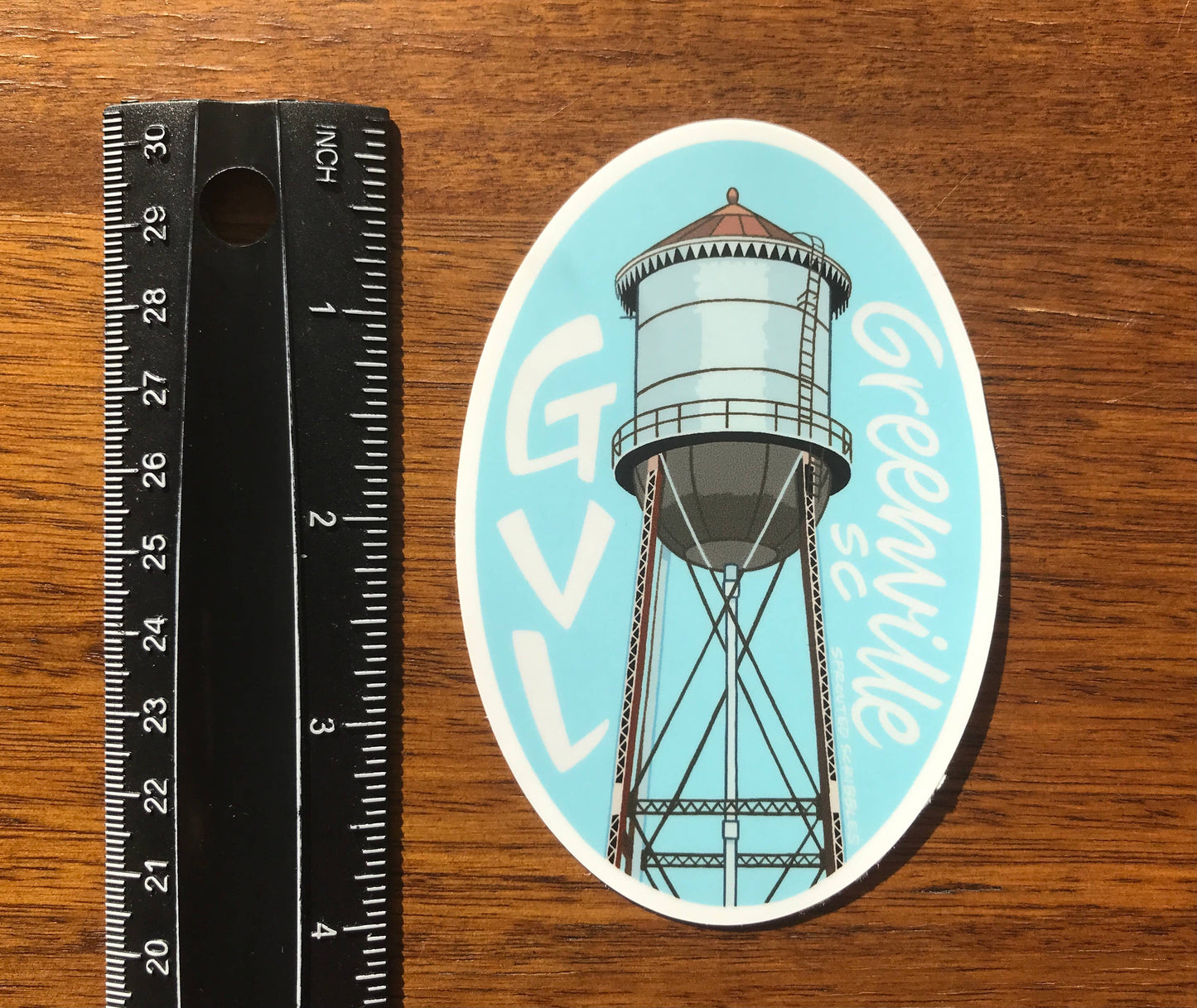Greenville Sticker - SC Water Tower South Carolina GVL