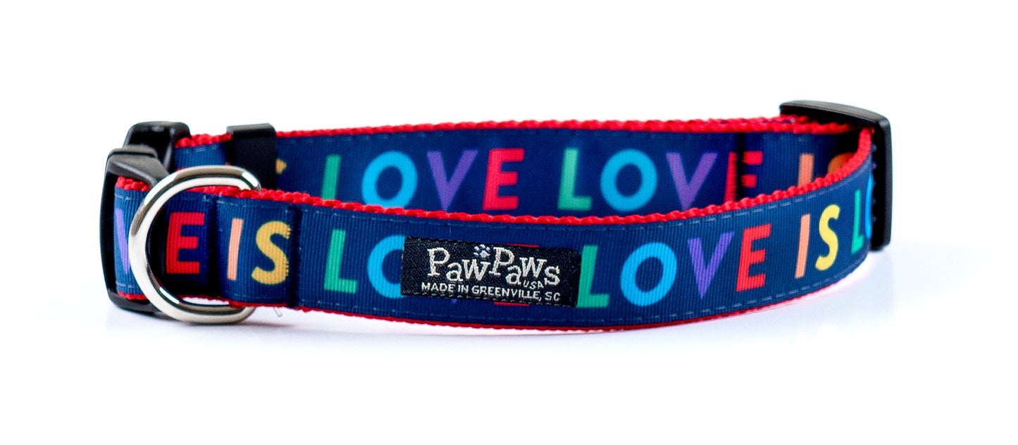 Pride Blue Dog Collar - Love is Love