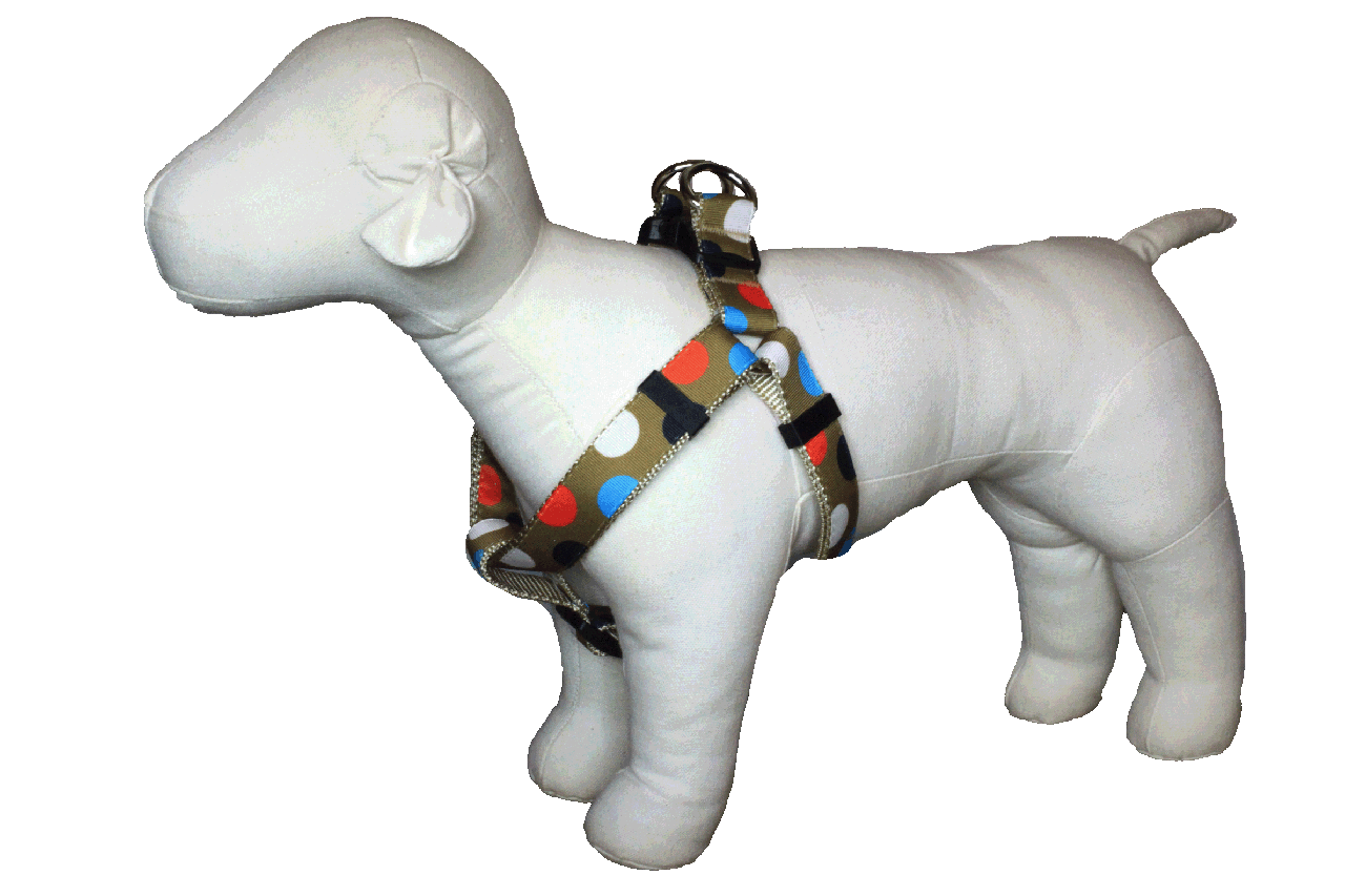 Freshly Squeezed Dog Harness - Citrus Polka Dot