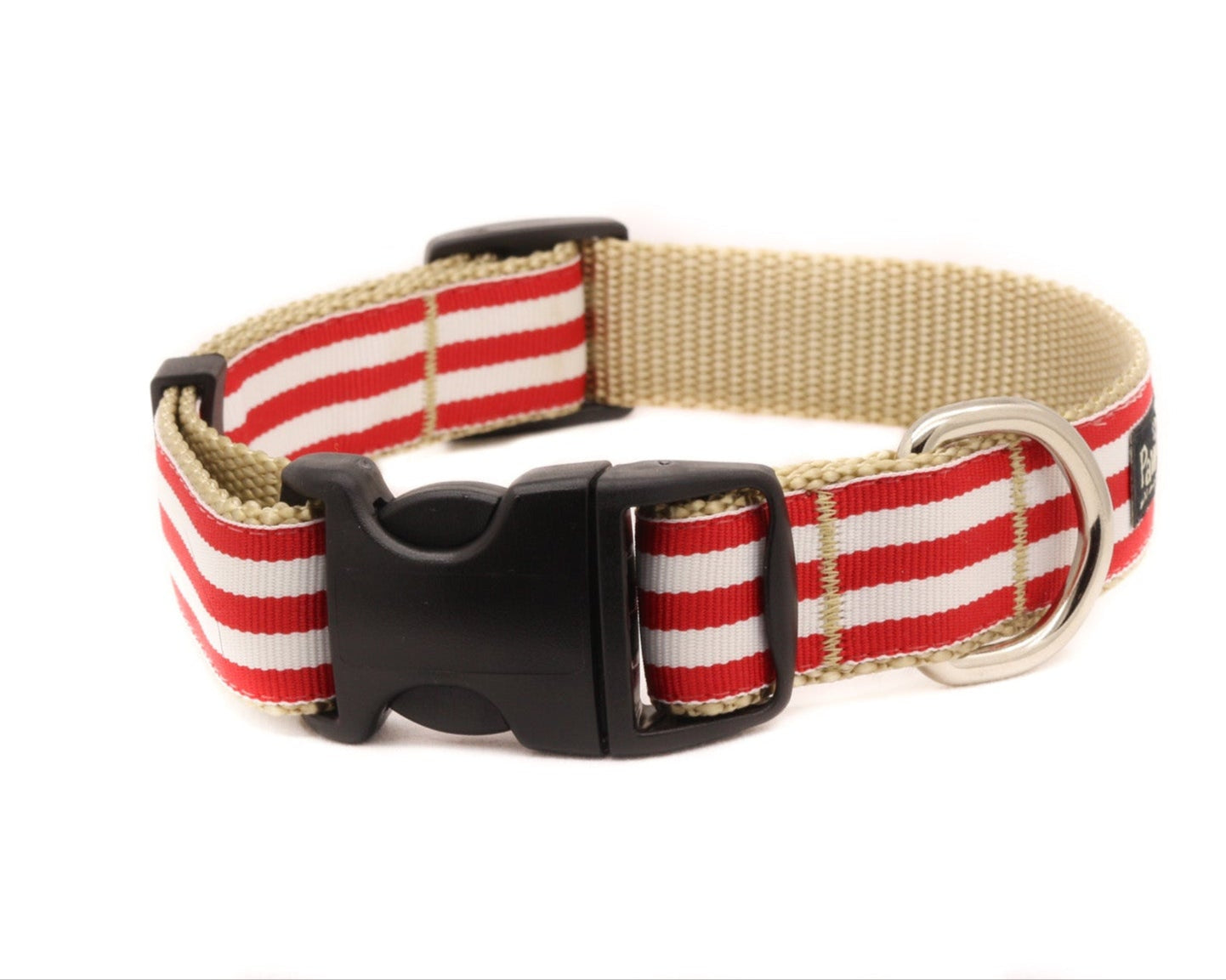 McBee Dog Collar - Red Cabana Stripe