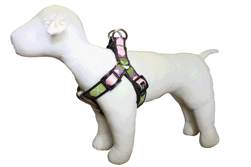 Sweet Pea Dog Harness - Pink Argyle