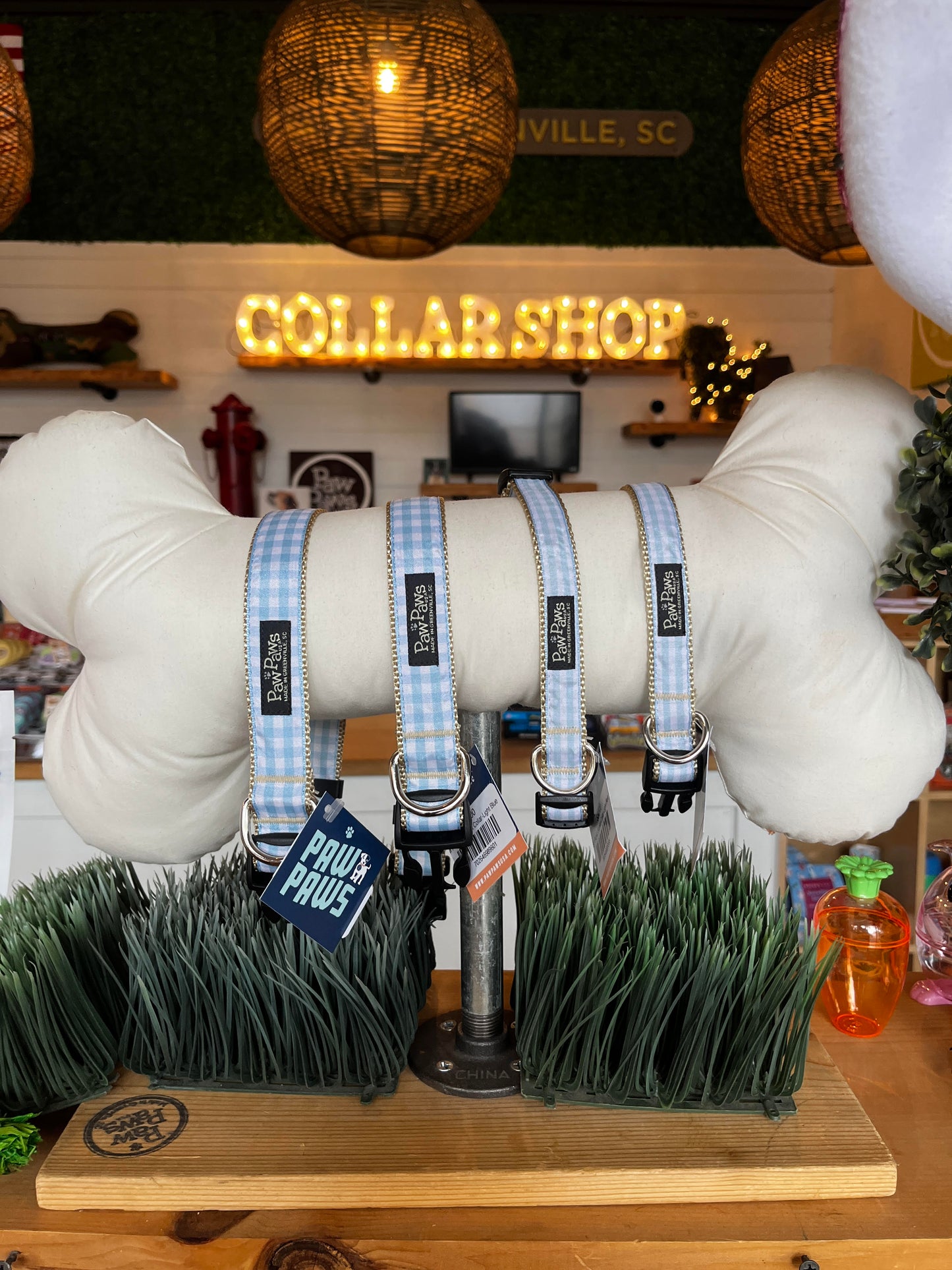 Picnic Basket Collar - Light Blue