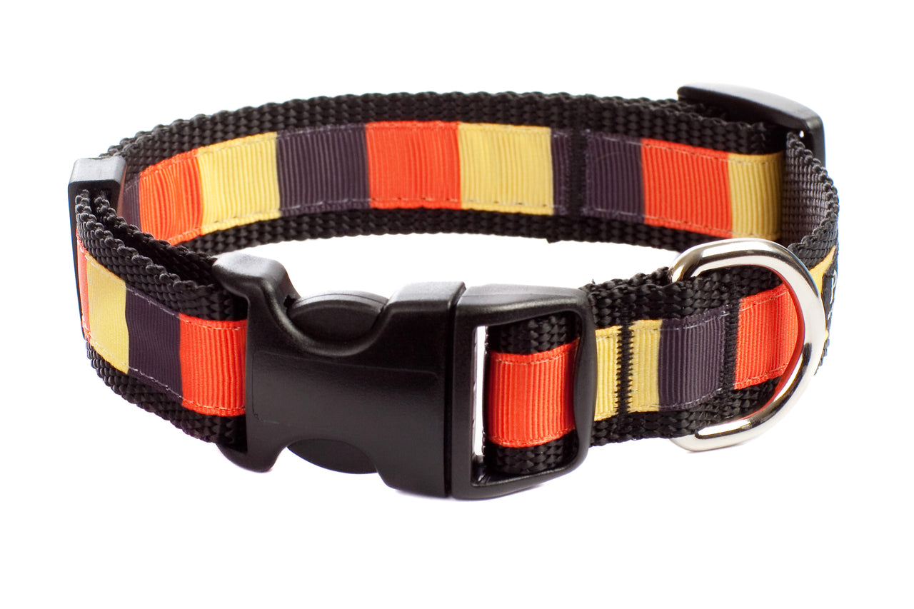 Halloween Dog Collar - Candy Corn Block