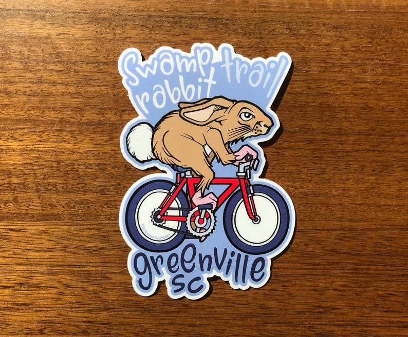 Greenville Sticker - Swamp Rabbit Trail South Carolina SC