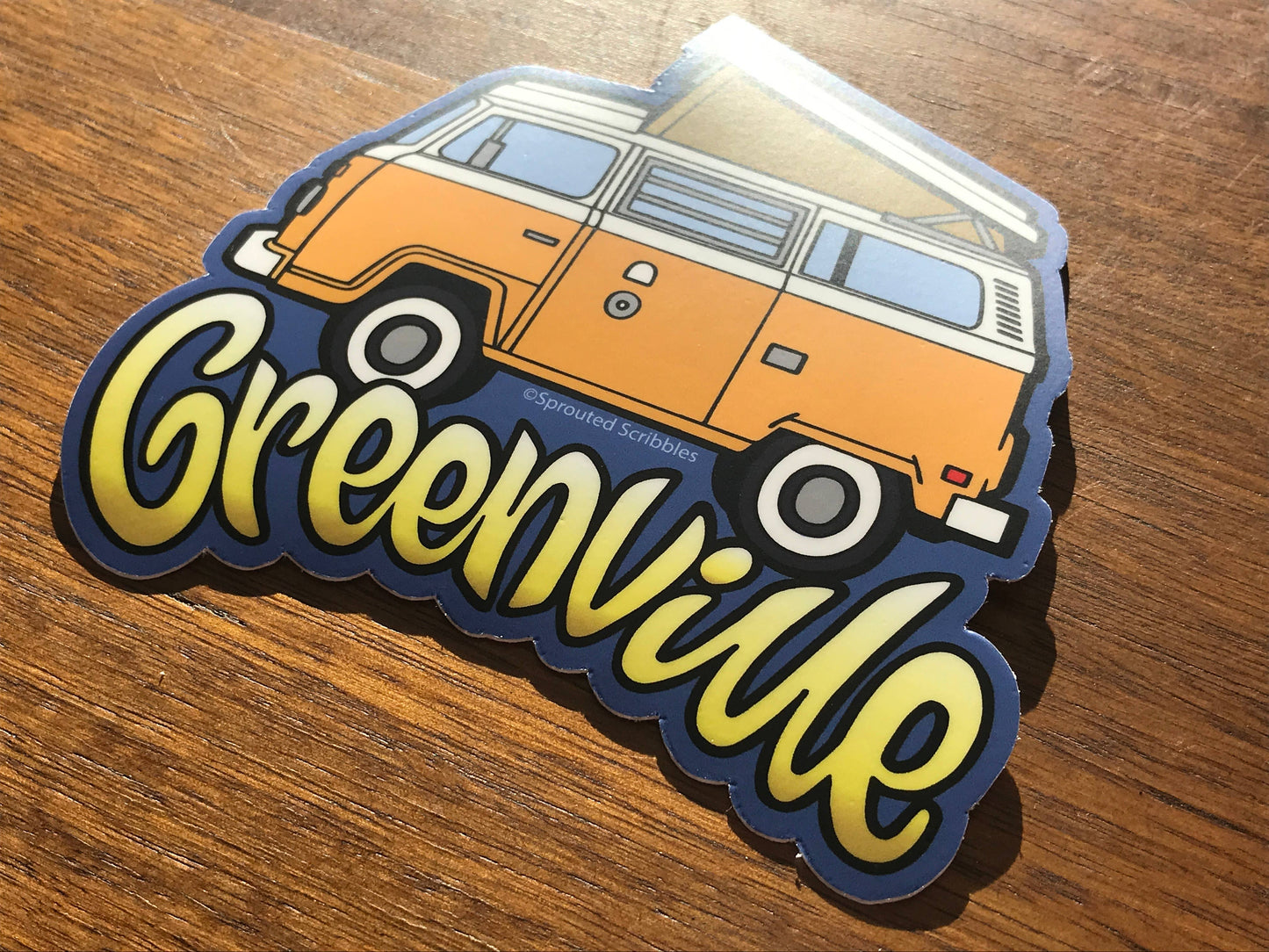Greenville Sticker - South Carolina VW Travel Bus SC