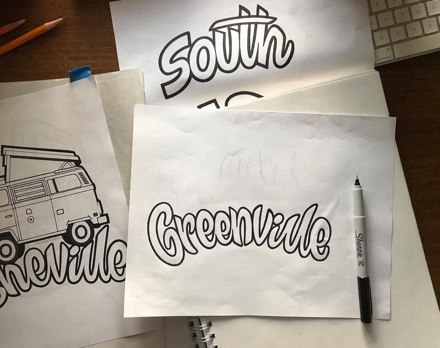 South Carolina Sticker - SC Peach Travel Greenville