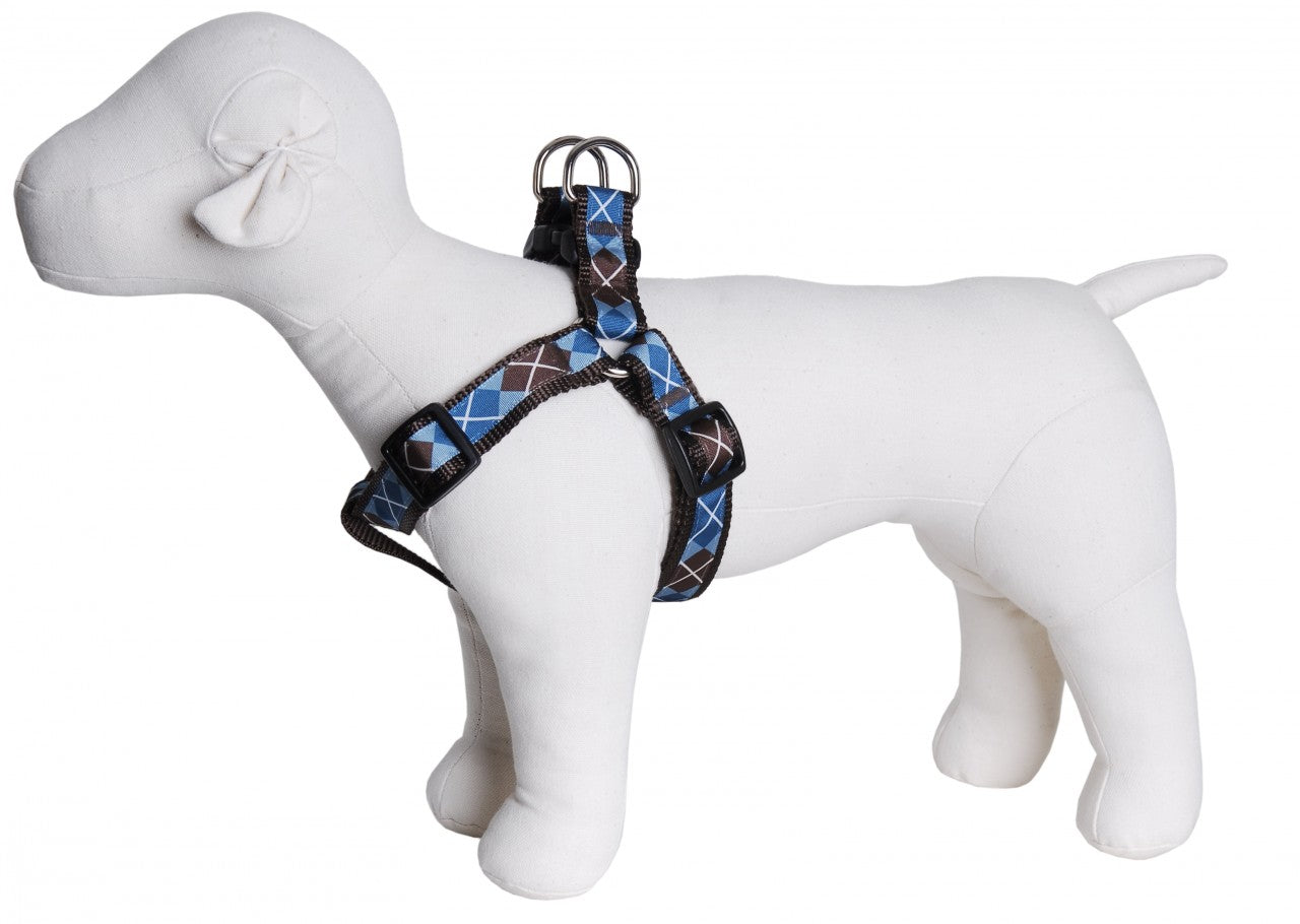 Chocolate Snow Cone Dog Harness - Argyle