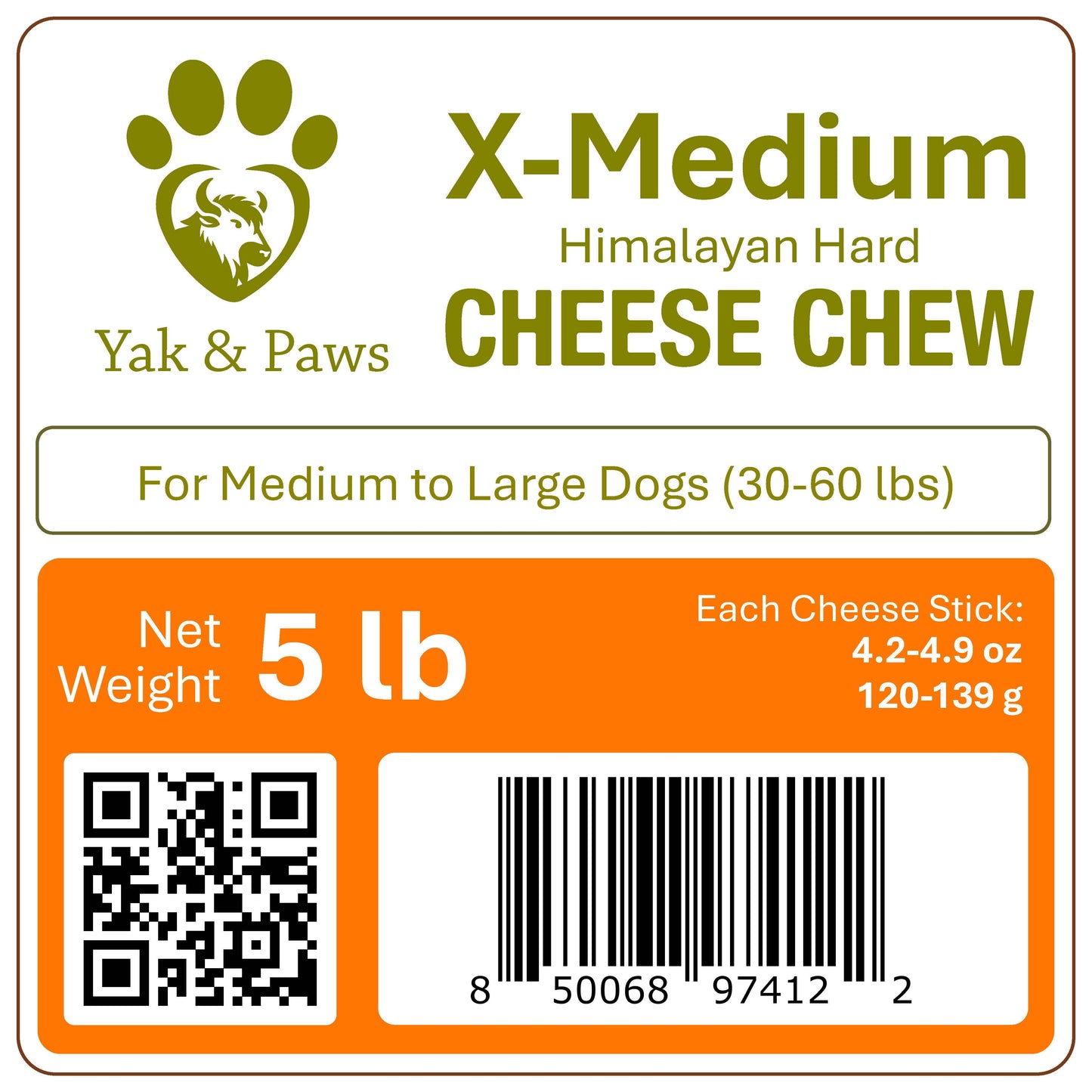 Large Yak Cheese Dog Chews