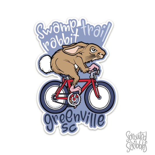 Greenville Sticker - Swamp Rabbit Trail South Carolina SC