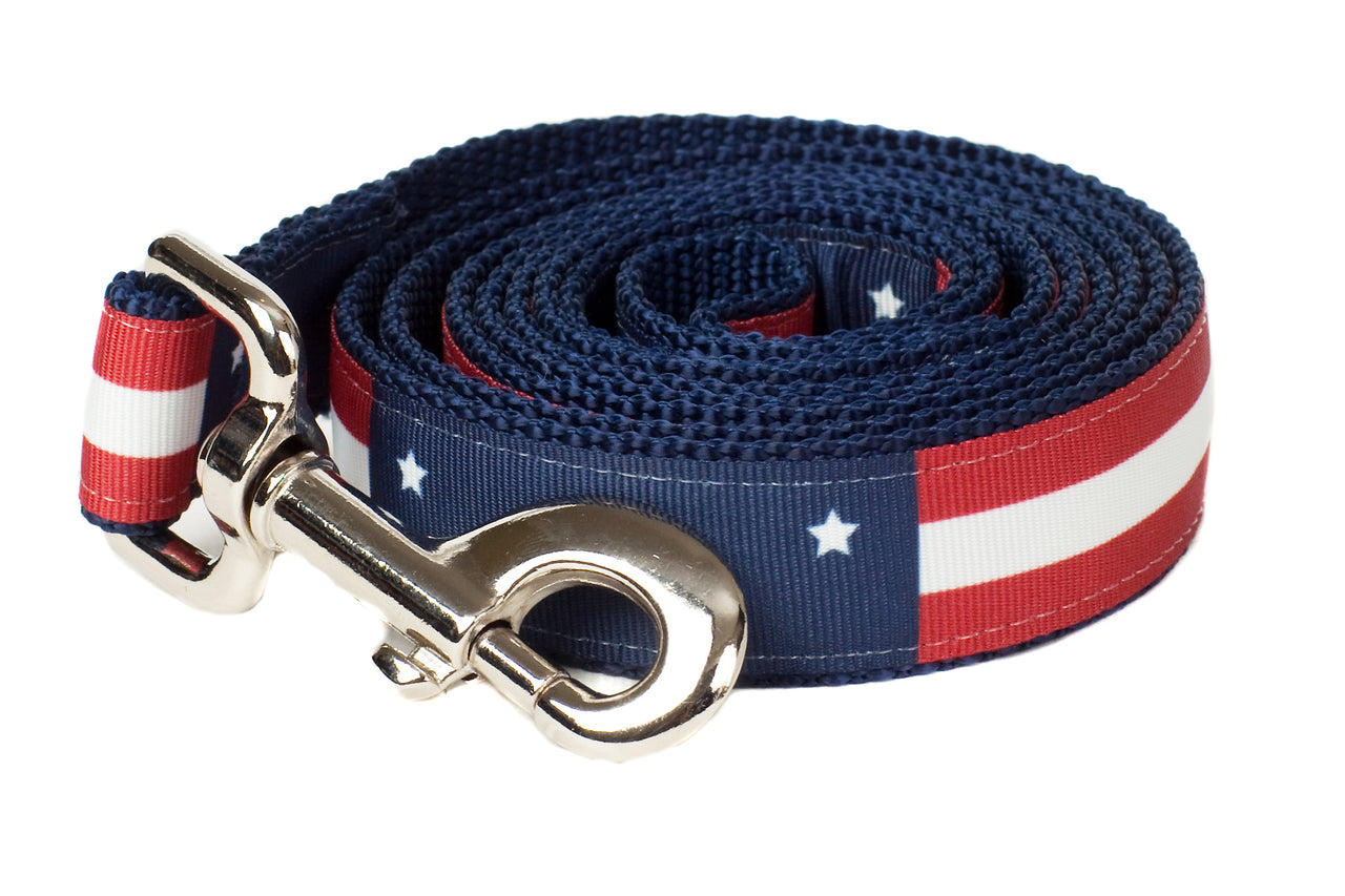Americana Park Dog Leash-Americana Flag