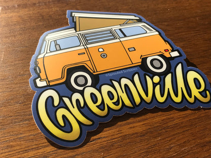 Greenville Sticker - South Carolina VW Travel Bus SC