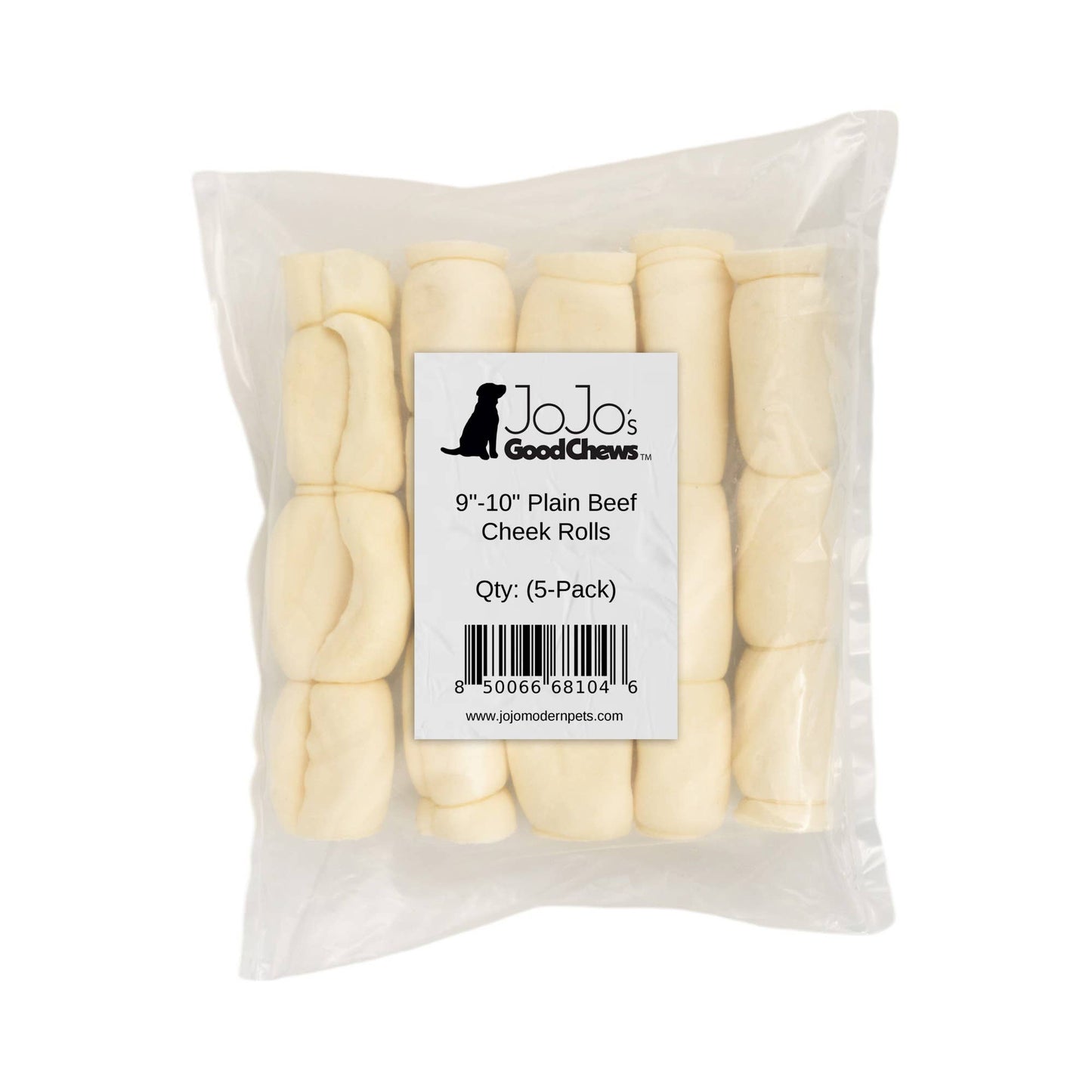 All-Natural Plain Beef Cheek Rolls Dog Chews
