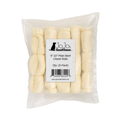 All-Natural Plain Beef Cheek Rolls Dog Chews
