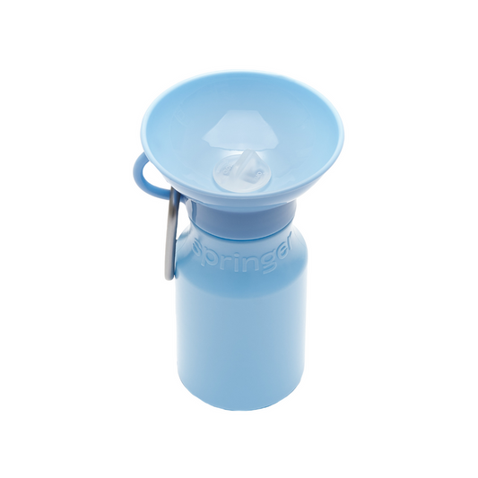 Dog Travel Water Bottle | Mini 15 oz Light Blue