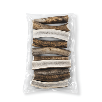 Split Elk Antlers Dog Chews – Medium/Large (5”–8”)