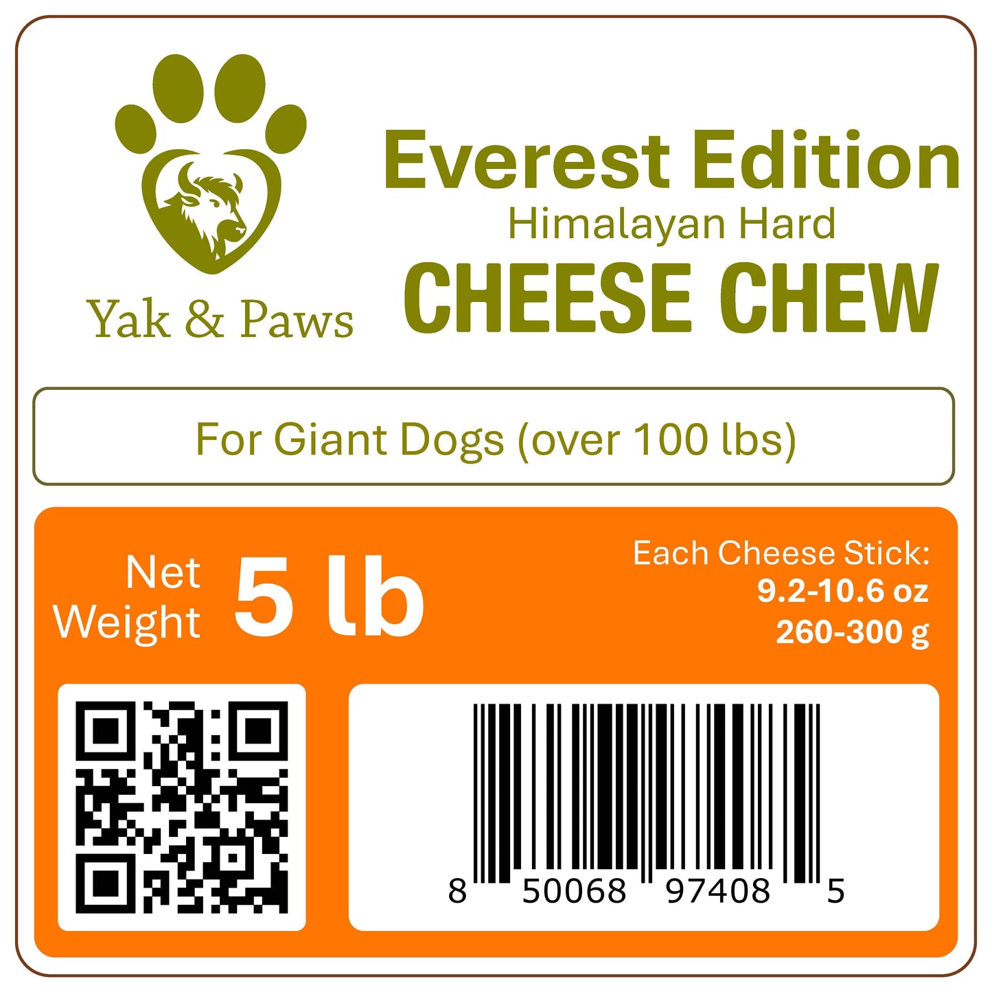 Large Yak Cheese Dog Chews