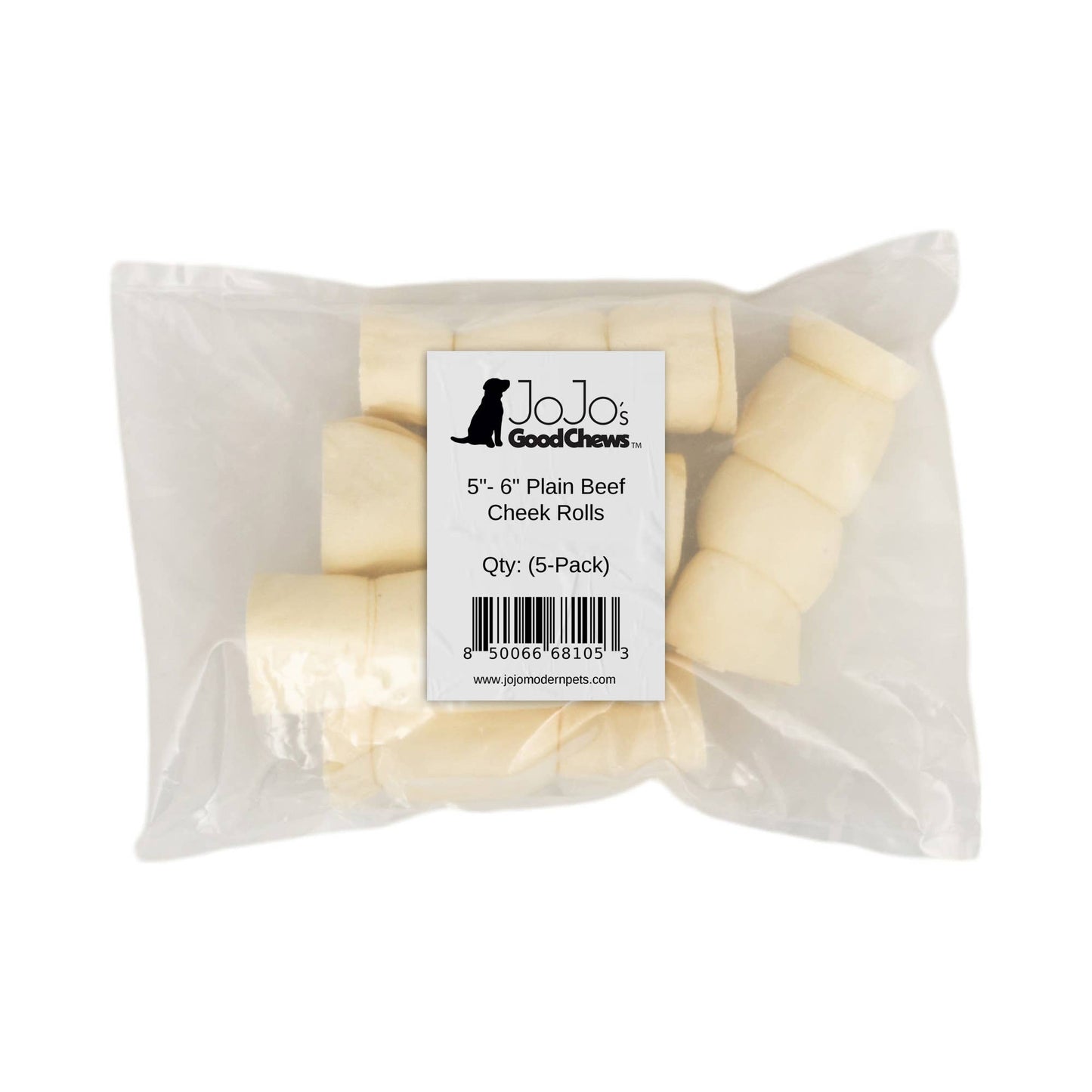 All-Natural Plain Beef Cheek Rolls Dog Chews