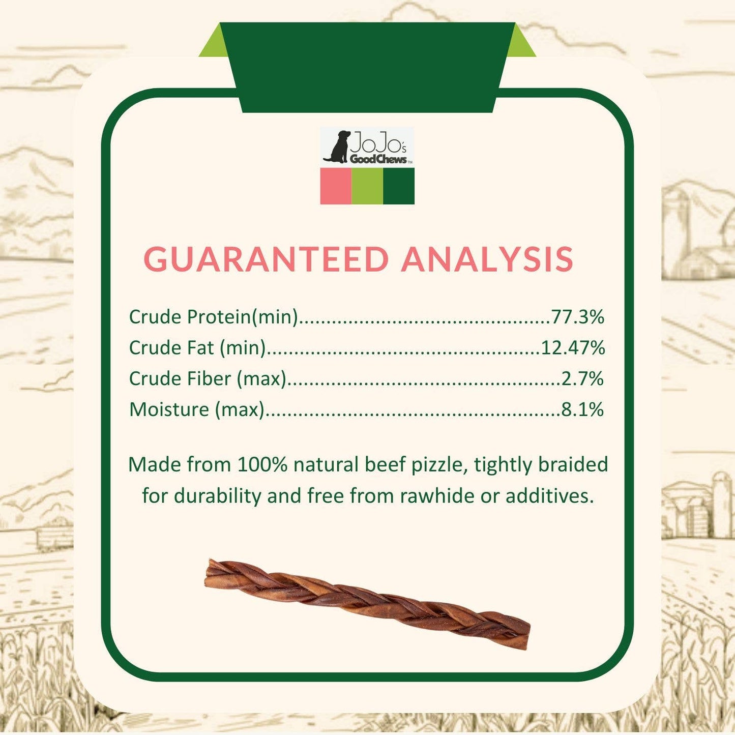 12” Standard Braided Bully Sticks | All-Natural Dog Treats