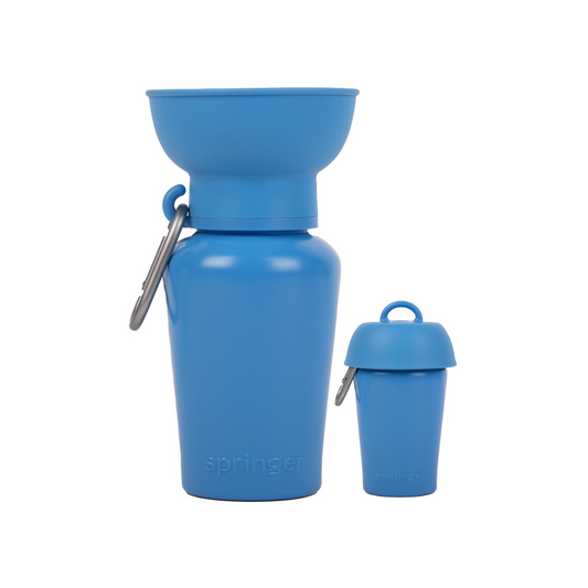 Dog Travel Water Bottle | Mini 15 oz Dark Blue