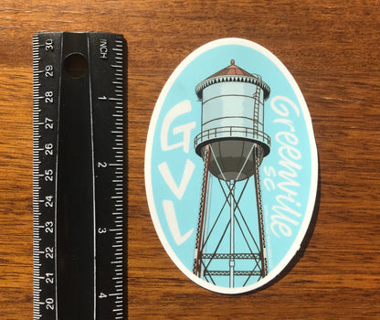 Greenville Sticker - SC Water Tower South Carolina GVL