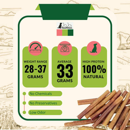 All-Natural Beef Bully Stick Treats - 6" Thick