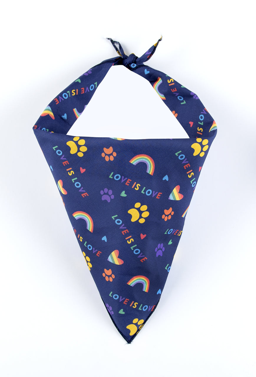 Pride Blue Dog Bandana - Love is Love