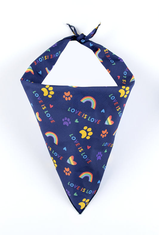 Pride Blue Dog Bandana - Love is Love