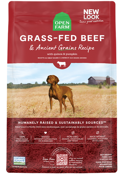 Open Farm Open Farm Grass-Fed Beef & Ancient Grains Dry Dog Food  4lb