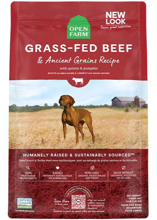 Open Farm Open Farm Grass-Fed Beef & Ancient Grains Dry Dog Food  4lb