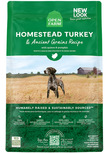 4lb Open Farm Homestead Turkey & Ancient Grains Dry Dog Food