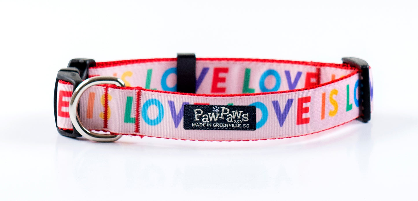Pride Pink Dog Collar - Love is Love