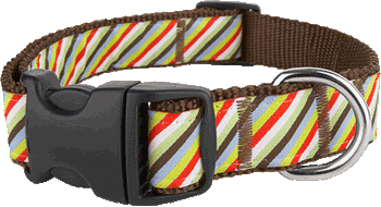 Bark Alley Dog Collar - Side Walk Stripe