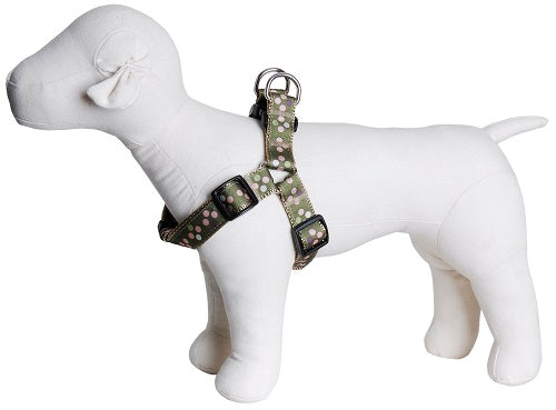 Sweet Pea Dog Harness - Pea Soup on Tan