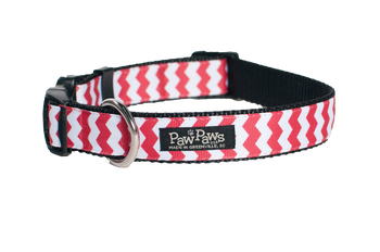 Chevron Dog Collar-Red