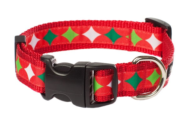 Christmas Morning Dog Collar - Christmas Stocking Stars