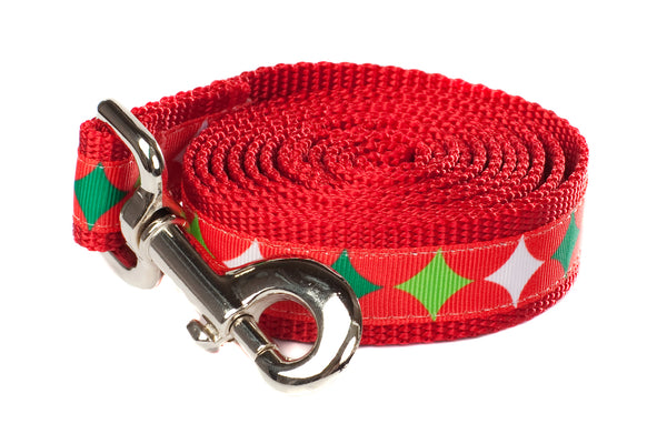 Christmas Morning Dog Leash - Christmas Stocking Stars