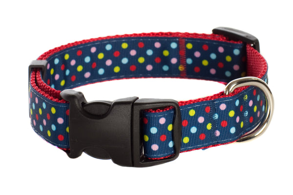 Bubble Gum Dog Collar - Tutti Frutti on Red