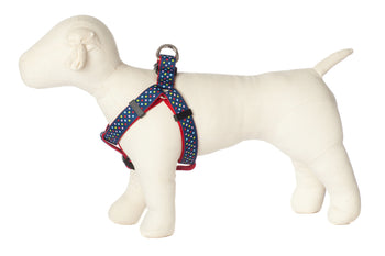 Bubble Gum Dog Harness - Tutti Frutti on Red