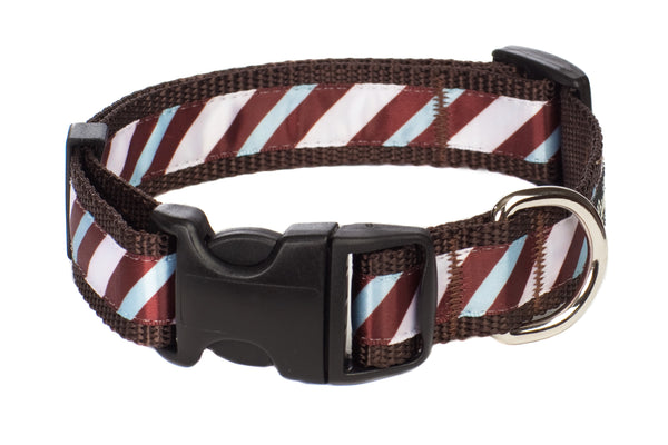 Chocolate Snow Cone Dog Collar-Stripe