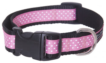 Pembroke Polka Dot Dog Collar-Pink