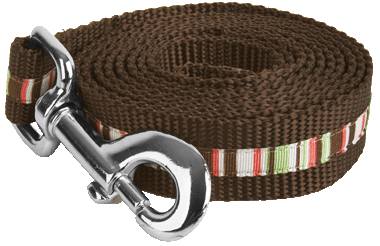 Midtown Brown Dog Leash - Stripe