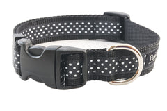 Pembroke Polka Dot Dog Collar-Black