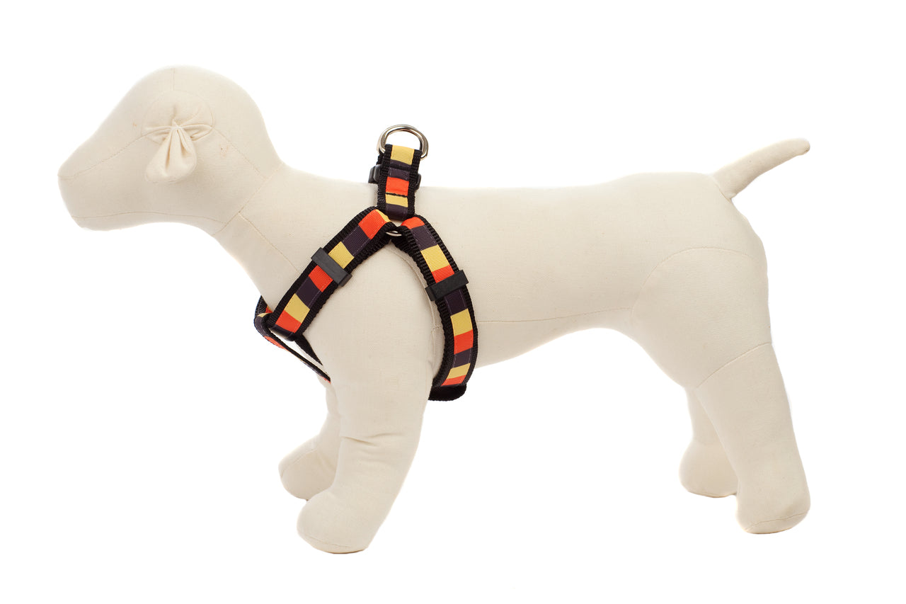 Halloween Dog Harness - Candy Corn Block