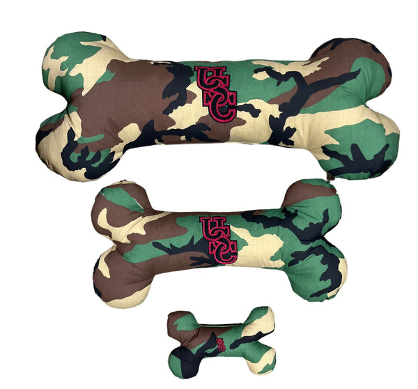 USC Camo Dog Bone Pillow